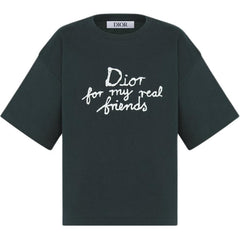 Kaos Pendek DIOR dengan Motif Gambar/Cetak, Cocok untuk Pria dan Wanita -D-17
