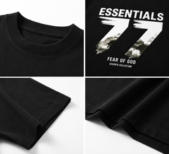 ESSENTIALS FEAR OF GOD Kaos lengan pendek original merek streetwear fashion dengan model super oversized (sangat longgar).FG-A01