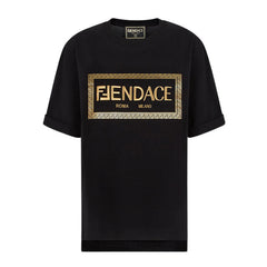 Kaos Pendek FENDI dengan Motif Gambar/Cetak, Cocok untuk Pria dan WanitaF-17