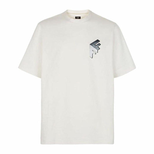 Kaos Pendek FENDI dengan Motif Gambar/Cetak, Cocok untuk Pria dan WanitaF-15