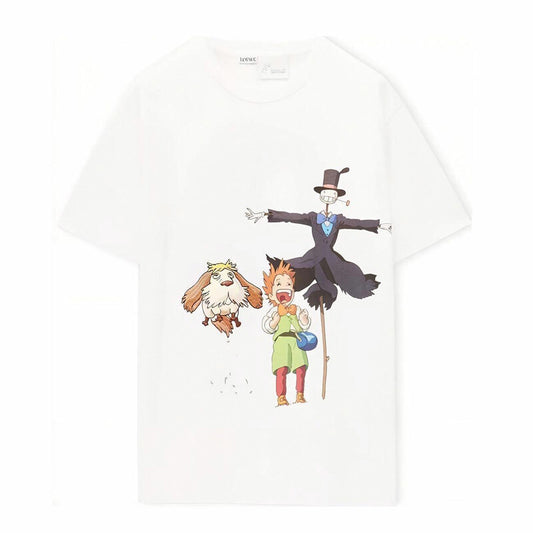 Kaos Pendek LOEWE dengan Motif Gambar/Cetak, Cocok untuk Pria dan Wanita -LE-16