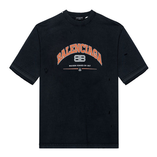 Kaos Pendek Balenciaga dengan Motif Gambar/Cetak, Cocok untuk Pria dan Wanita -BL-27
