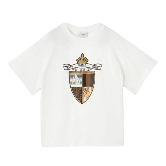 Kaos Pendek FENDI dengan Motif Gambar/Cetak, Cocok untuk Pria dan WanitaF-45