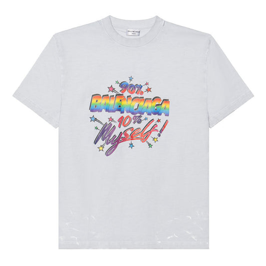 Kaos Pendek Balenciaga dengan Motif Gambar/Cetak, Cocok untuk Pria dan Wanita -BL-11