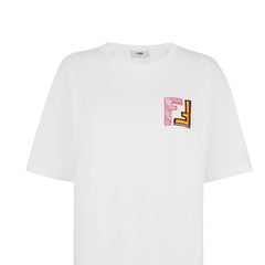 Kaos Pendek FENDI dengan Motif Gambar/Cetak, Cocok untuk Pria dan WanitaF-25