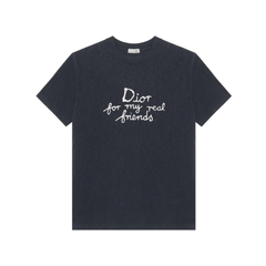Kaos Pendek DIOR dengan Motif Gambar/Cetak, Cocok untuk Pria dan Wanita  -D-02